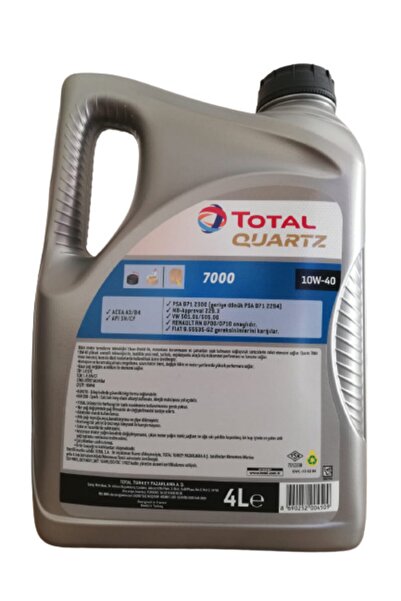 TOTAL Quartz 7000 10w-40 4l Üretim Yılı : 2023