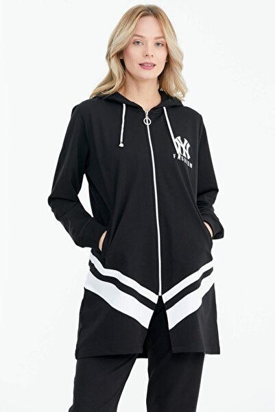 Sementa طقم بدلة رياضية بغطاء للرأس مريح - أسود