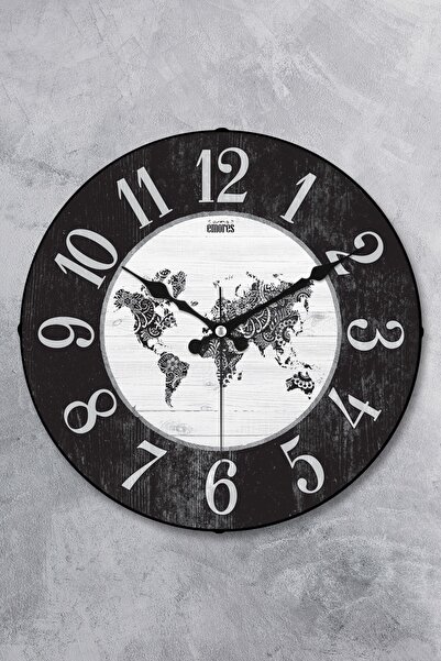 EMORES Dekoratif Gerçek Cam Bombe Sessiz Mekanizma Duvar Saati 36 Cm