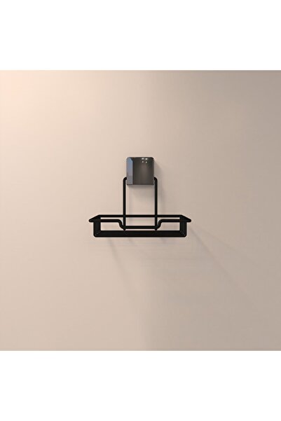 ÖZ Decorev Süper Yapışkanlı Metal Yapıştırıcılı Siyah Tel Sabunlık Dc-5116