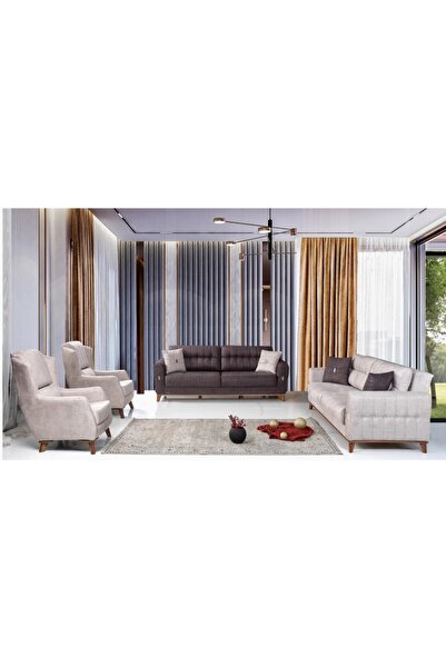 EFTALYA Prestij Yatak ve Sandık Fonksiyonlu Koltuk Takımı 3+3+1+1