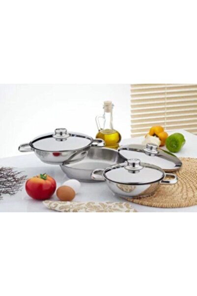 uğurhome طقم عجة جولسان مكون من 3 قطع مع غطاء فولاذي وغطاء فولاذي Ynss1834