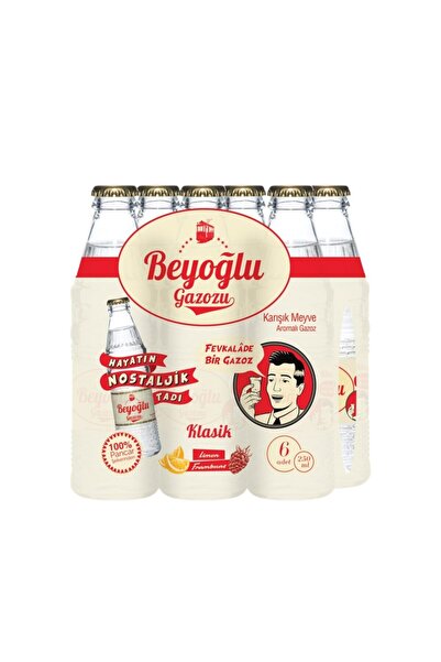 Anadolia Beyoğlu Gazozu Klasik Frambuazlı 6 Adet 250 Ml Gazoz