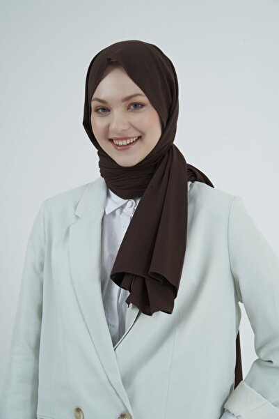 Gülsoy شال قطن نسائي بني مرير - 4