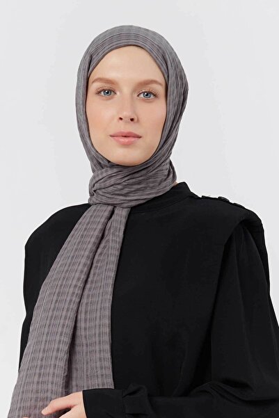 Modakaşmir Σάλι από βαμβακερή σειρά Misto σε ασημί χρώμα