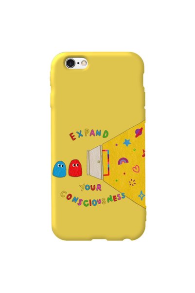 WANNA PROTECT iPhone 6S Plus Yellow Color Expand Velvet Patterned Silicone Ph...