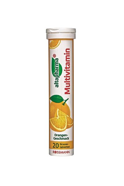 Altapharma Vitamin C Orange Milking in Water Origin Germany Multivitamin 20 Tablets