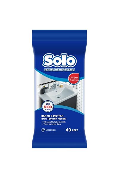Solo Mutfak & Banyo Islak Temizlik Mendili 40 Lı 12 Paket