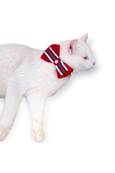 Kemique Gc Silver Christmas Cat Bow Tie