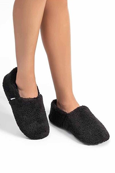 Twigy Cool Siyah Kışlık Kadın Ev Ayakkabısı