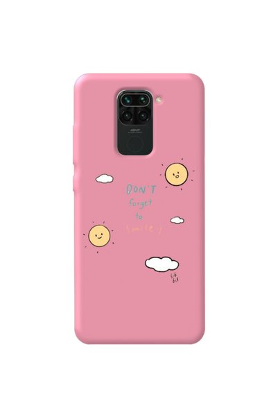 WANNA PROTECT Xiaomi Redmi Note 9 Pink Color Don'T Forget to Velvet Patterned...