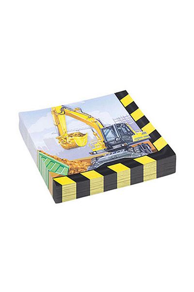 Parti dolabı Construction Themed Napkin Construction Birthday Napkin 20pcs