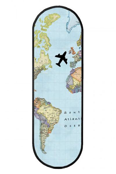 Spoyi Mavi Harita Tasarımlı Siyah S-grip (telefon Standı)