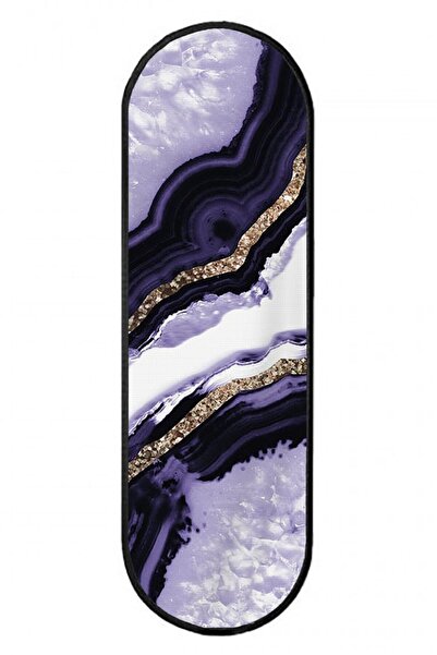 Spoyi Mor Kumsal Tasarımlı Siyah S-grip (telefon Standı)