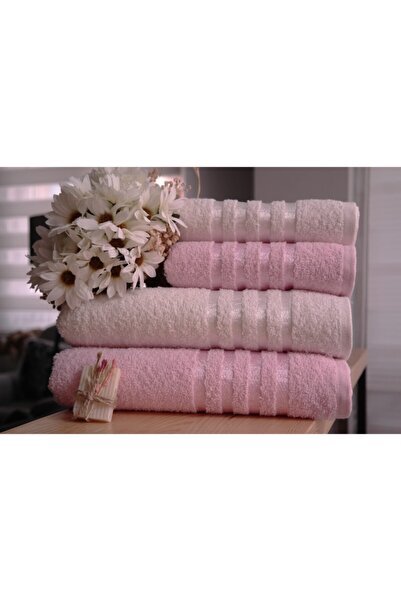 Berra Concept 100% bumbac 50x85 și 70x135 Prosoape de baie roz/crem