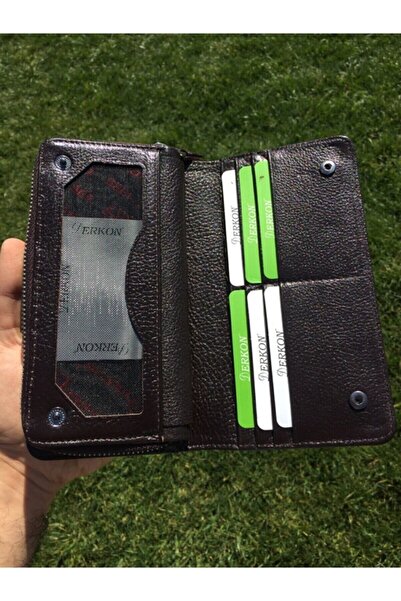 DERKON Flower of Life Printed Genuine Leather Women's Wallet