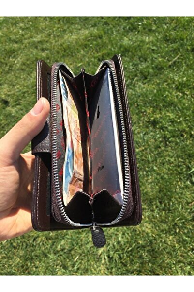 DERKON Flower of Life Printed Genuine Leather Women's Wallet