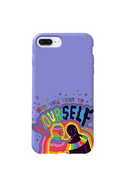 WANNA PROTECT iPhone 7 Plus Lilac Color Yourself Velvet Patterned Silicone Ph...