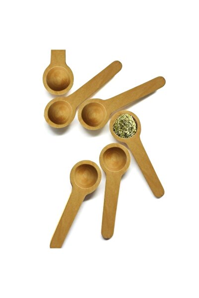 Vegüba 6 ملاعق خشبية صغيرة - ملاعق توابل ومربى 7 سم