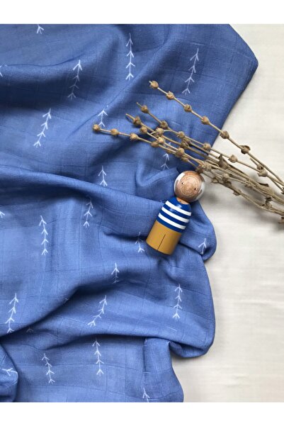 MundoLindo بطانية موسلين متعددة الأغراض بطبقة مزدوجة من مارين بلو