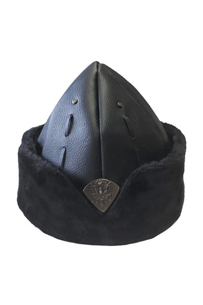 Ahtek Ottoman State Embroidered Children's Börk, Furry Hat Beret