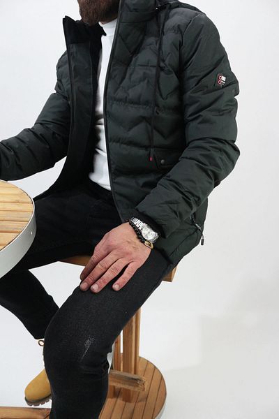 Staff Men's Hooded Puffer Jacket Slim Fit