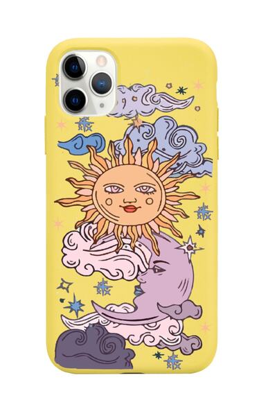 Spoyi iPhone 11 Pro Max Compatible Solar Retro Designed Yellow Launch Phone Case