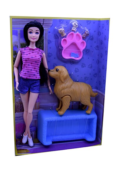 Barbie Bebek ve Doğum Yapan Köpeği Doğuran Köpek  Hediye Cüzdan