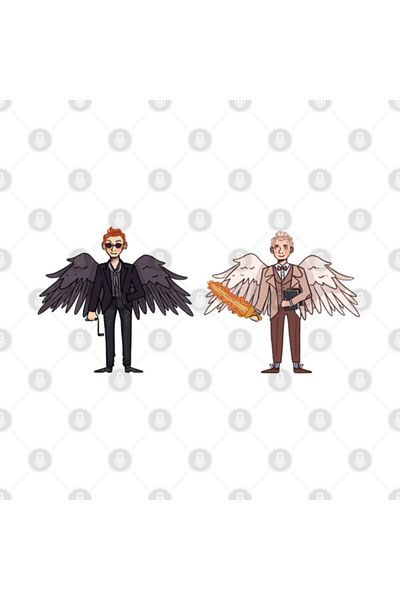 Pixxa كوب Good Omens Aziraphale وCrowley