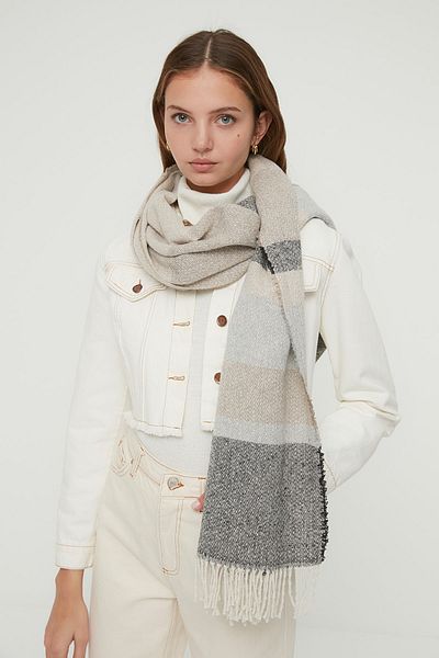 Trendyol Collection Mehrfarbiger, weich strukturierter Damenschal TWOAW22AT0051