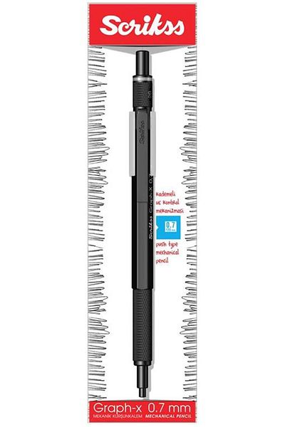 Scrikss Graph-X Matte Black Metal 0.7 - Versatil Pen