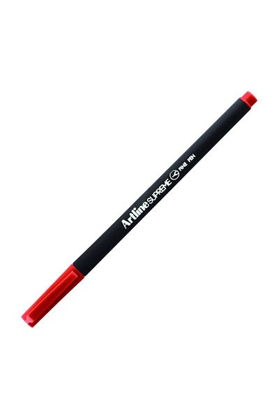 artline قلم ذو طرف لباد فائق الجودة 0.4 ملم أحمر داكن