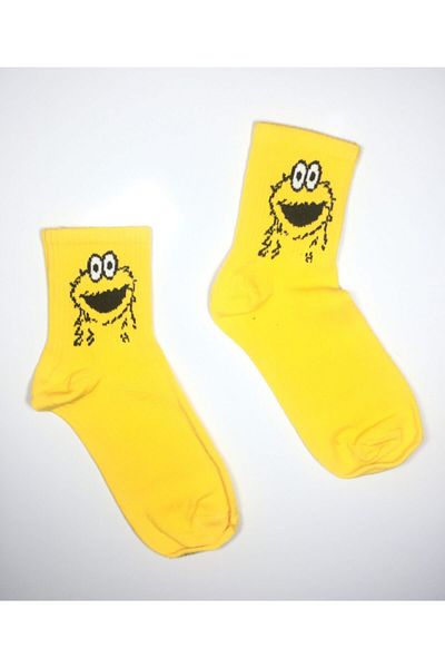 Altınay 3 Pairs of Cookie Monster Themed Unisex Socks Set3