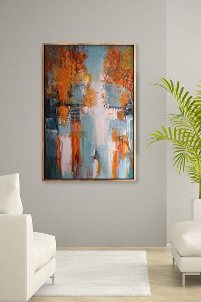 TAVOLO ARTE Çerçeveli Soyut Yağlı Boya Dokulu Tablo