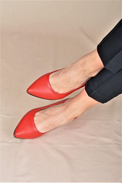 ALİS DRESS Kırmızı Kalın Topuklu Stiletto