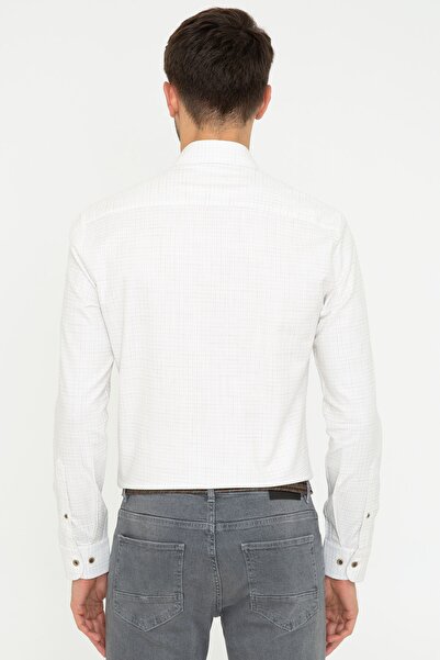 Pierre Cardin Μπεζ ανδρικό πουκάμισο G021SZ004.000.1359857