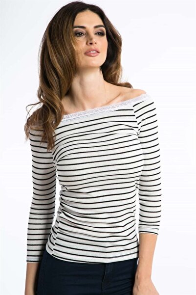 fasardi Kadın  Kayık Yaka Kaşkorse Body 3336