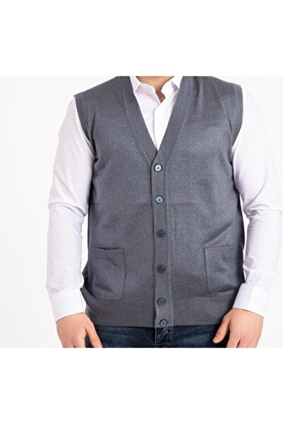 NACAR STORE Men's Buttoned Thin Wool Knitwear Knitted Vest