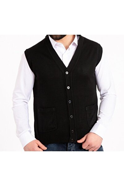 NACAR STORE Men's Buttoned Thin Wool Knitwear Knitted Vest