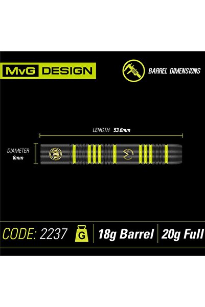 WINMAU Mvg Ambition 20 G Elektronik Dart Oku Seti