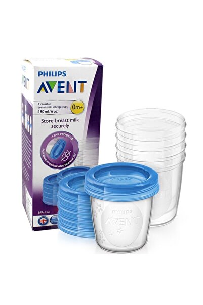Philips Avent Set 5 recipiente pentru stocarea laptelui Philips Avent SCF619/...