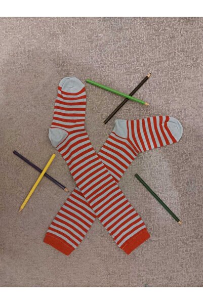 Mirayavm Оранжеви и сини раирани чорапи