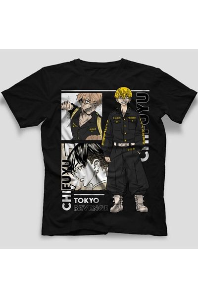 Atlantis Tokyo Revengers Chifuyu Black Anime T-Shirt