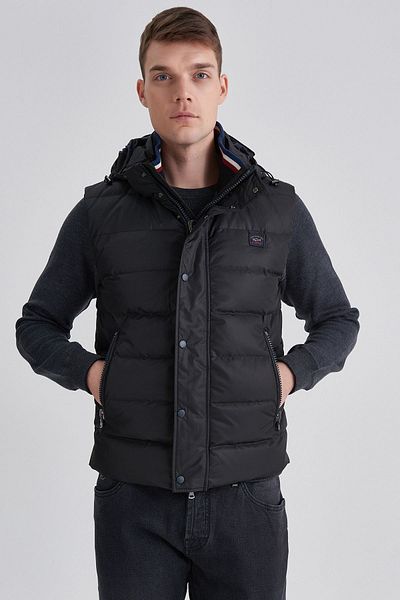 PAUL&SHARK Men's Hooded Puffer Vest