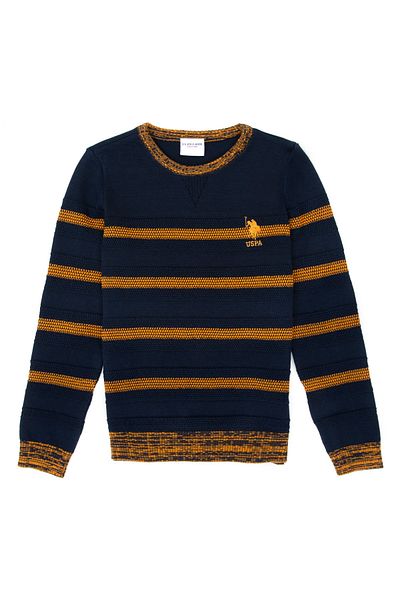 U.S. Polo Assn. Тъмносин пуловер за момче