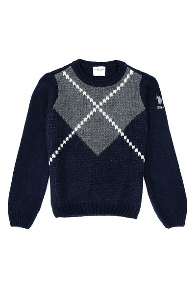 U.S. Polo Assn. Тъмносин пуловер за момче