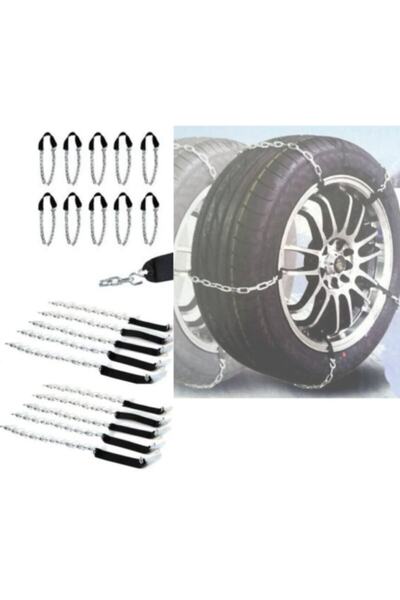 Ankaflex Kar Zinciri Yeni Nesil Tak Çıkar Pratik Araba Zinciri Patinaj Zinciri Araç Lastik Zinciri 10 Adet