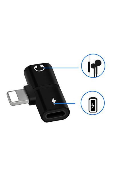 Streak Iphone 7 8 11 X Xs Uyumlu Kulaklık Şarj Aleti Girişi Çoklayıcı Lightning