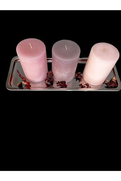 AYZ HOME 2-Piece Rectangular Steel Presentation Tray 13cmx33cm
