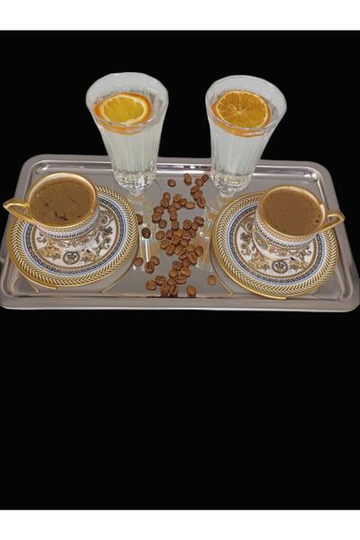 AYZ HOME صينية تقديم مستطيلة من الفولاذ مكونة من قطعتين صينية معجنات باتون مقاس 18 سم * 33 سم